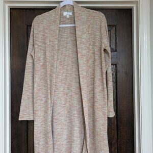 Women's Peach Long Cardigan Sweater